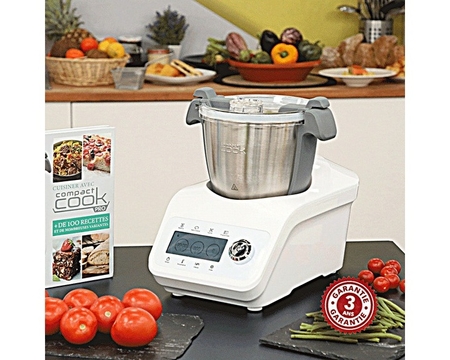 Robot multifonction - Compact cook pro + livre - M6 Boutique